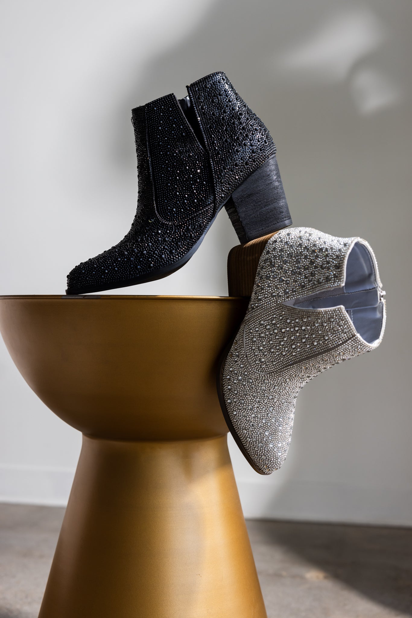 Dazzling Night Rhinestone Booties