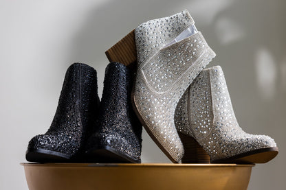 Dazzling Night Rhinestone Booties