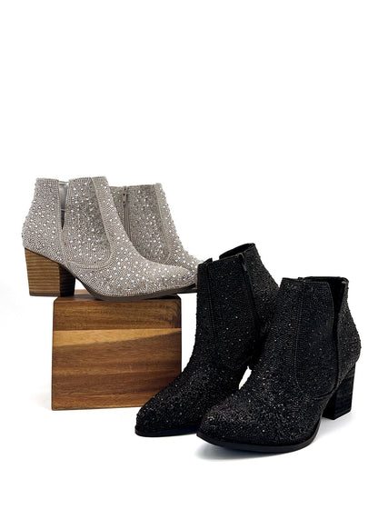 Dazzling Night Rhinestone Booties