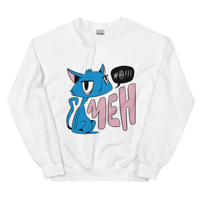 Meh Graphic White Sweatshirt