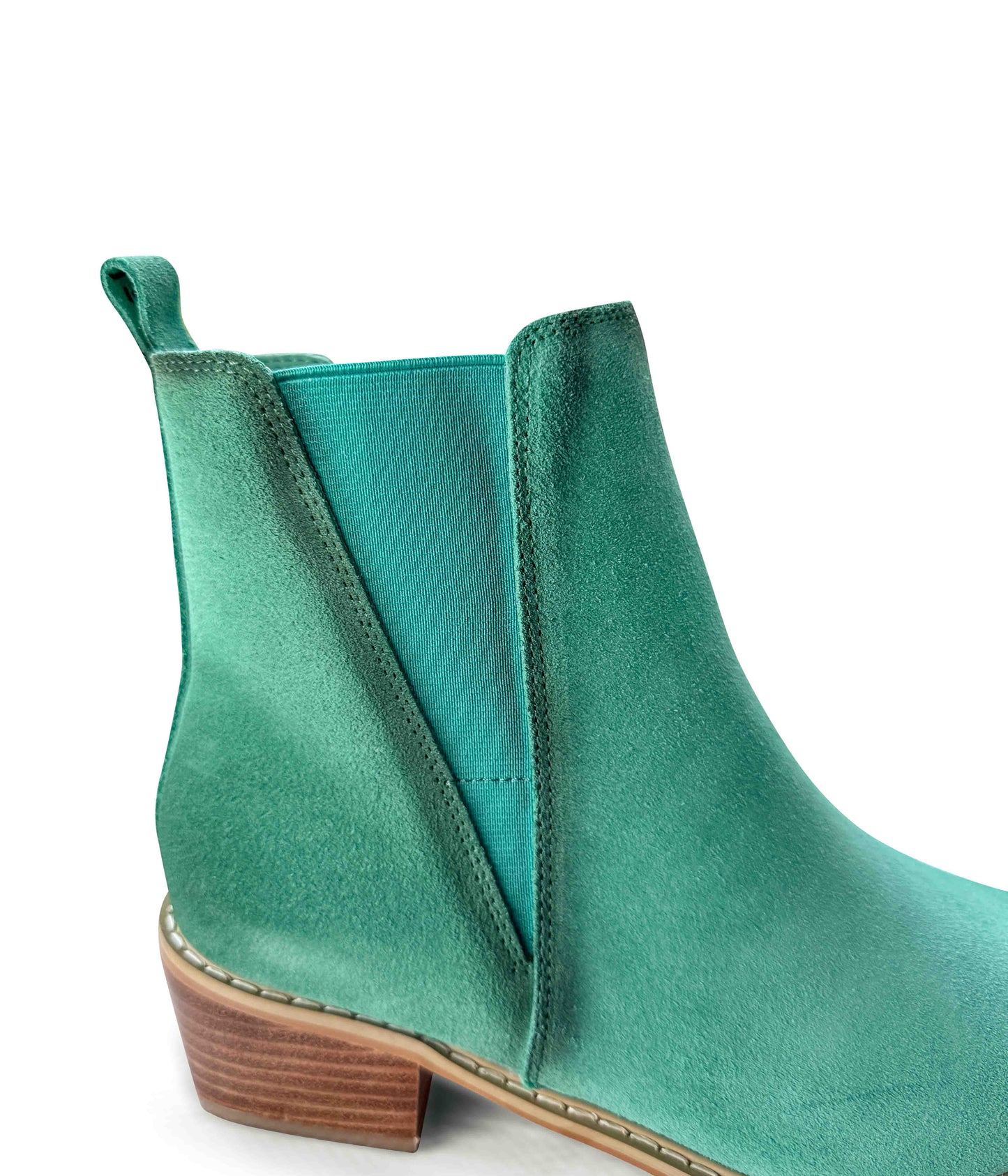 Teal Luxe Suede Ankle Boots